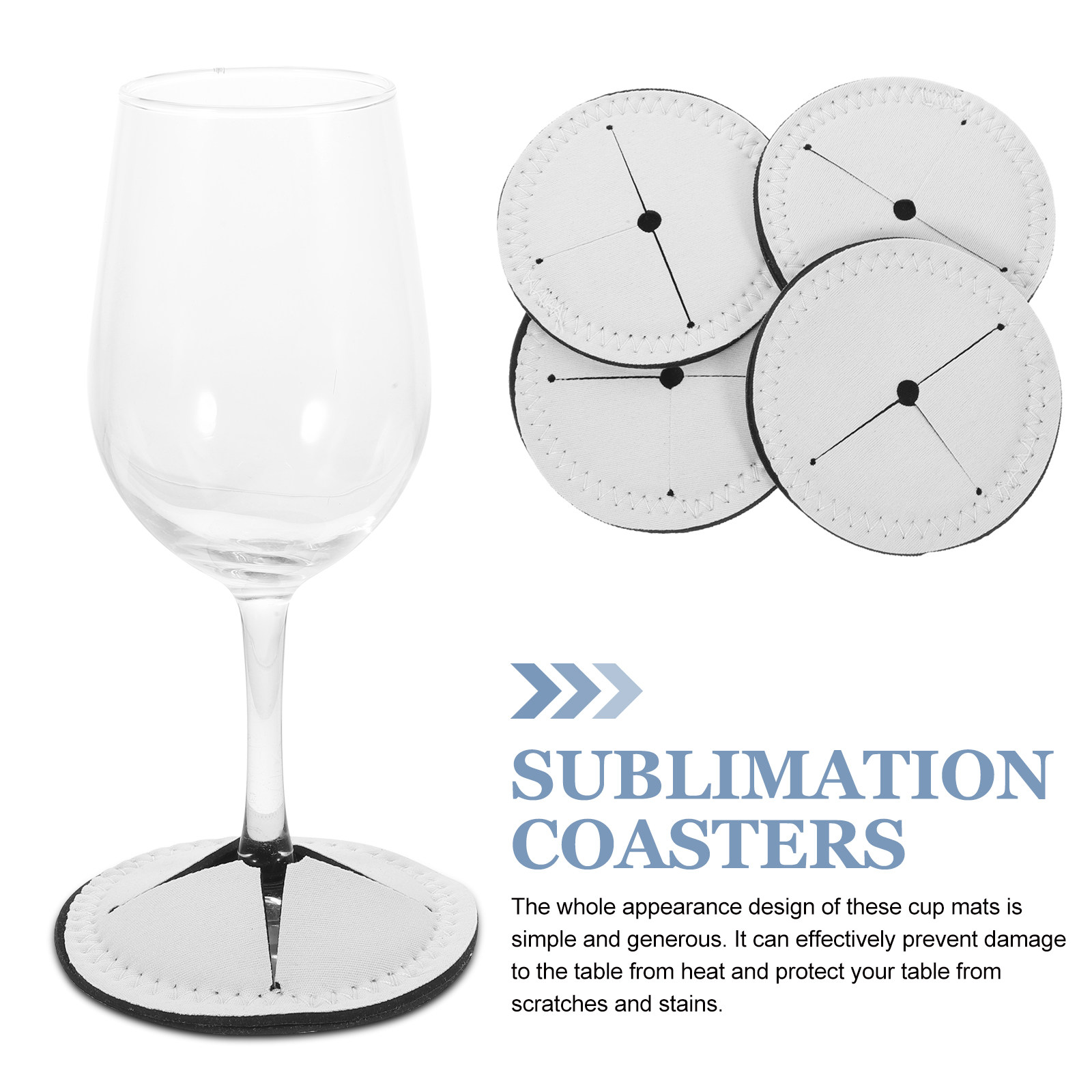 4Pcs Stem Glass Coasters Heat  - Coaster Sublimation Blank review and price