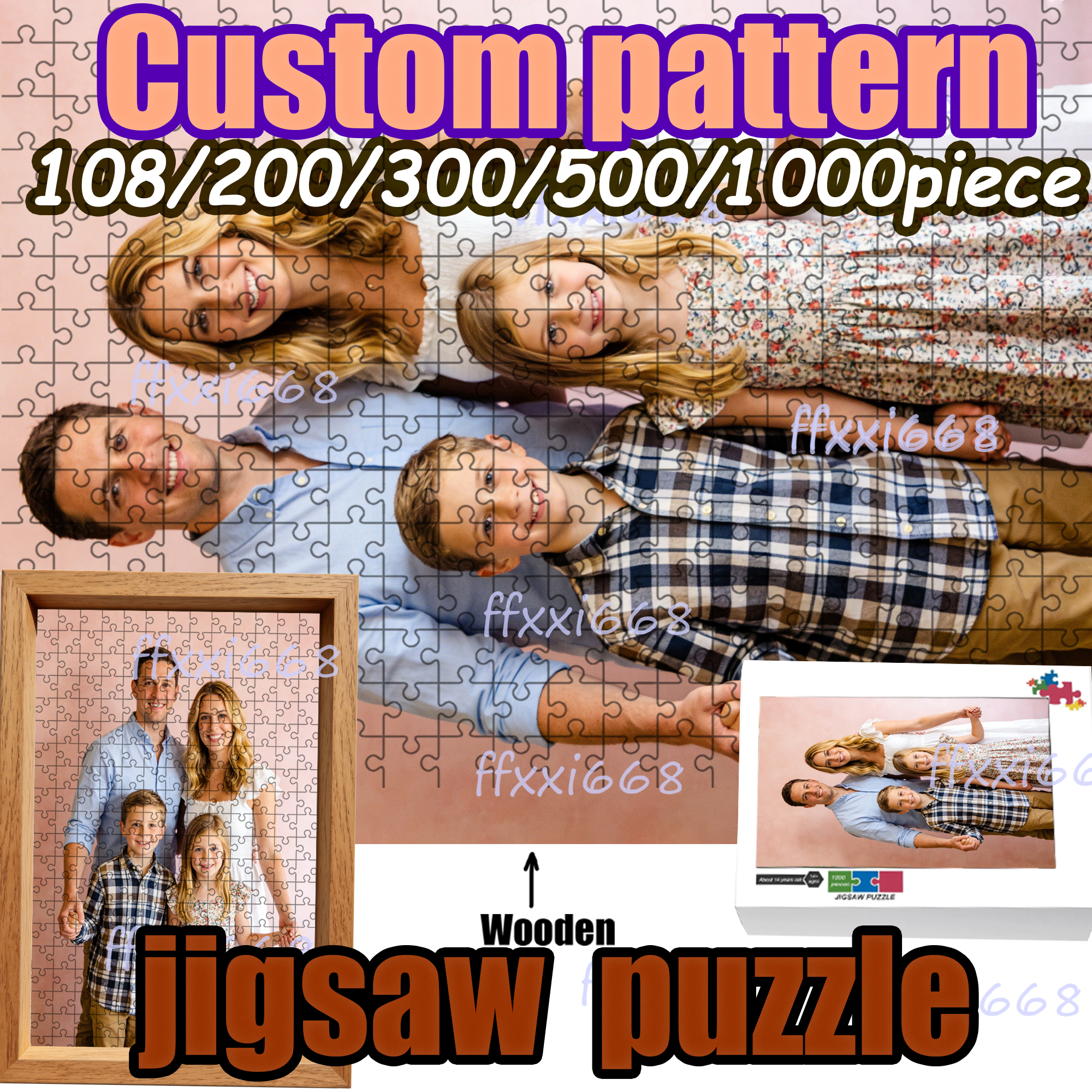 Custom 108/200/300/500/1000pie - Puzzle Blank White review and price