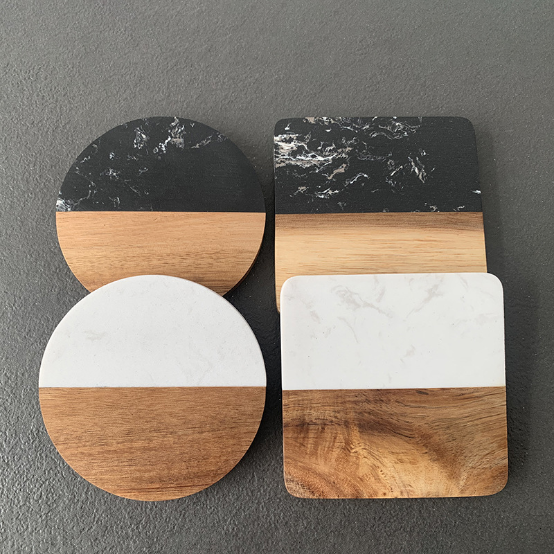 Marble Coaster Wood Stitching  - Coaster Sublimation Blank review and price