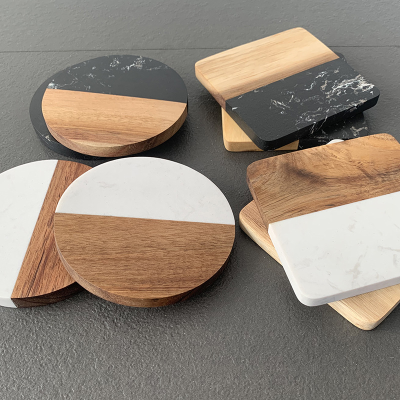 Marble Coaster Wood Stitching  - Coaster Sublimation Blank review and price