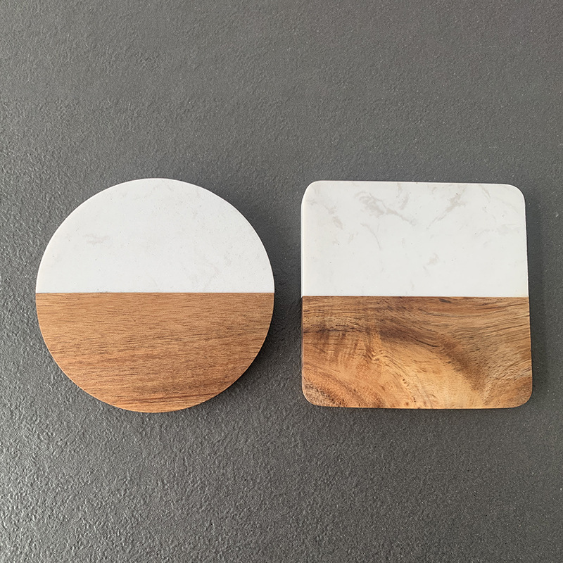 Marble Coaster Wood Stitching  - Coaster Sublimation Blank review and price