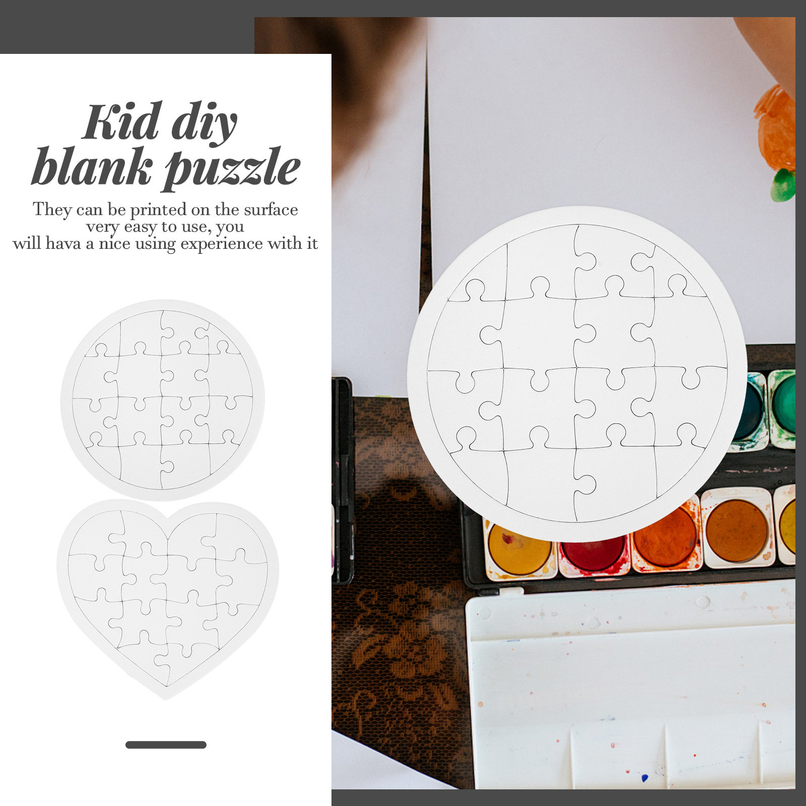 10Pcs Blank Kid DIY Puzzles Wh - Puzzle Blank White review and price